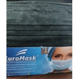 Cubrebocas EuroMask 3 Pliegues uso Quirurgico C/50 PZS