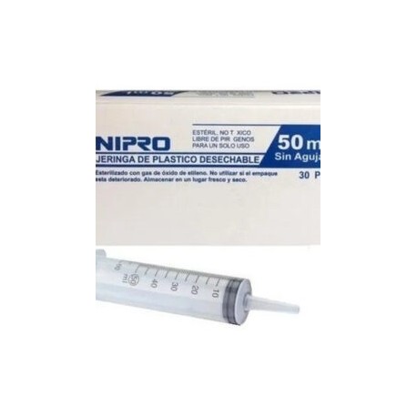 Jeringa Desechable Nipro 50ml c/25 pzs